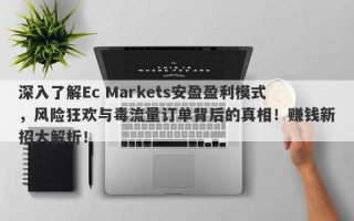 深入了解Ec Markets安盈盈利模式，风险狂欢与毒流量订单背后的真相！赚钱新招大解析！