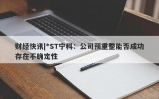 财经快讯|*ST宁科：公司预重整能否成功存在不确定性