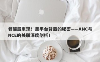 老骗局重现！黑平台背后的秘密——ANC与NCE的关联深度剖析！