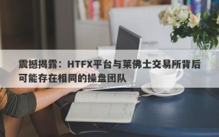 震撼揭露：HTFX平台与莱佛士交易所背后可能存在相同的操盘团队