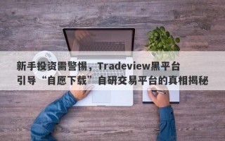 新手投资需警惕，Tradeview黑平台引导“自愿下载”自研交易平台的真相揭秘