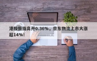 港股恒指高开0.36%，京东物流上市大涨超14%！