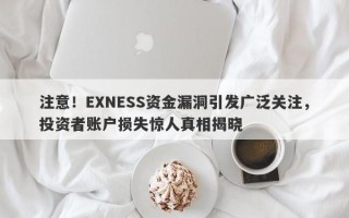 注意！EXNESS资金漏洞引发广泛关注，投资者账户损失惊人真相揭晓