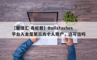 【要懂汇 毒蛇君】Bullstashes平台入金是第三方个人账户，这可信吗
