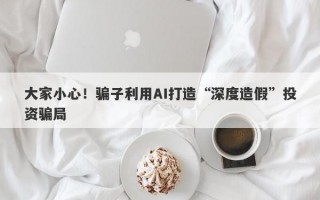 大家小心！骗子利用AI打造“深度造假”投资骗局