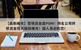 【最新曝光】警惕资金盘PGM！同名公司转移资金惊天骗局曝光！国人务必防范！