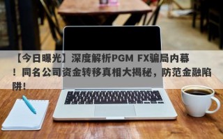 【今日曝光】深度解析PGM FX骗局内幕！同名公司资金转移真相大揭秘，防范金融陷阱！