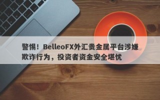 警惕！BelleoFX外汇贵金属平台涉嫌欺诈行为，投资者资金安全堪忧